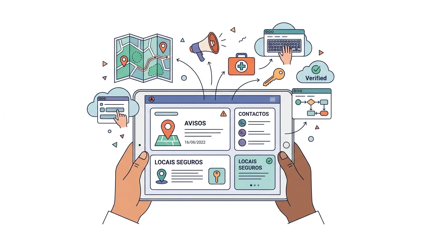 Which features should a municipal civil protection app include?