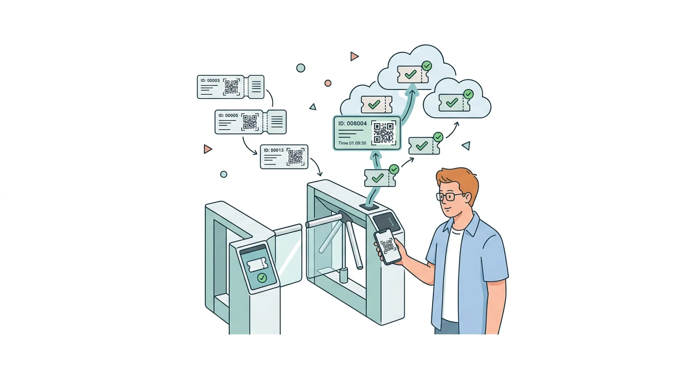 How does NTAK relate to ticket validation at entrance gates?