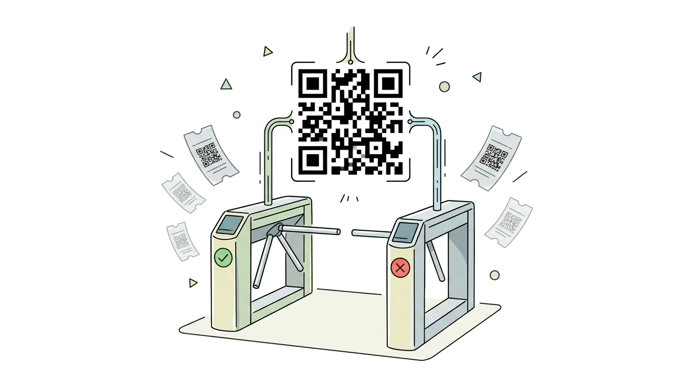 How can the same FareHarbor QR code be prevented from working at two entrances?