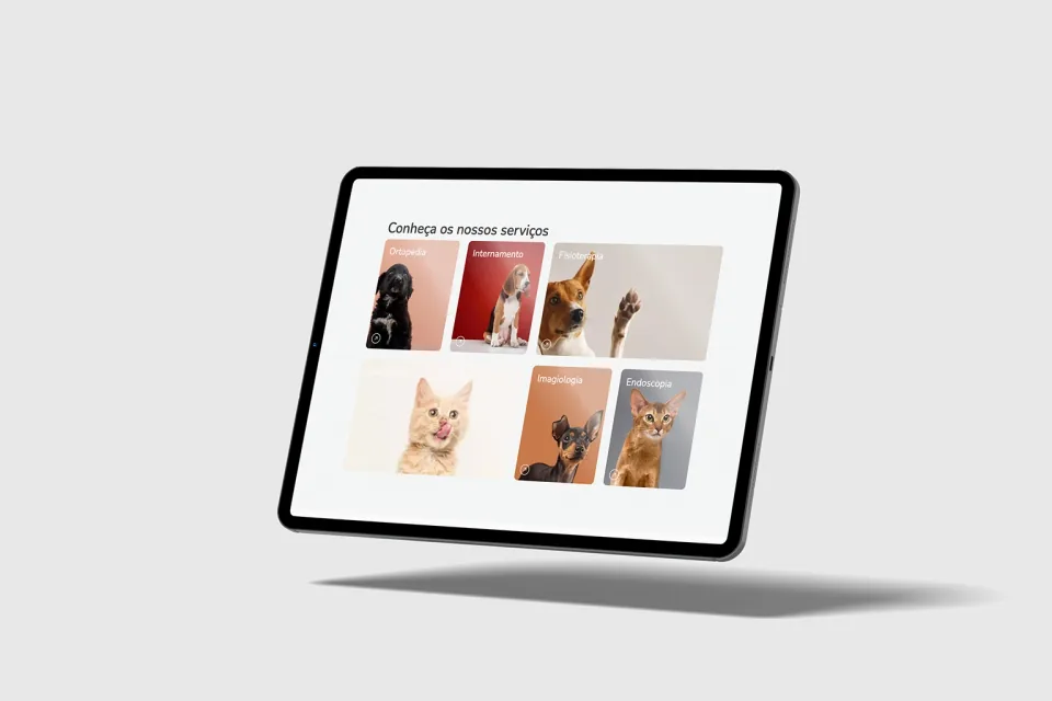 Website da Clínica Animal do Sul em dispositivos móveis