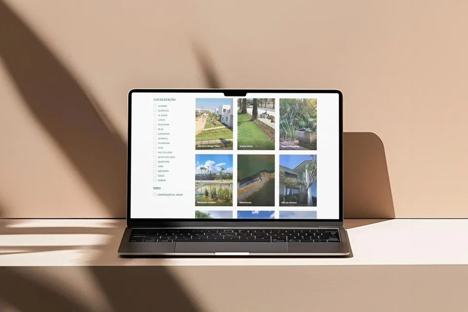 Navegação do website Detail Landscaping